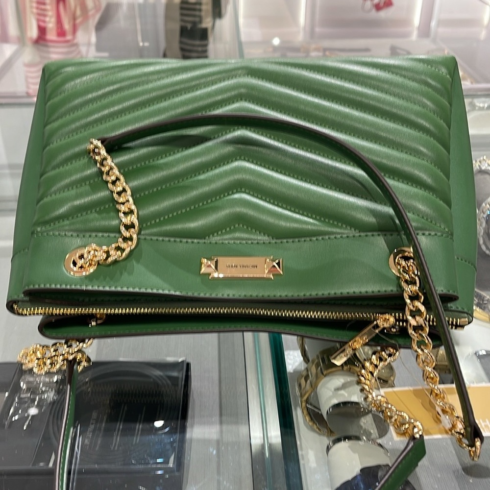 Michael Kors Whitney Women Ladies Medium Tote Shoulder Handbag Bag Purse Green - Picture 10 of 16